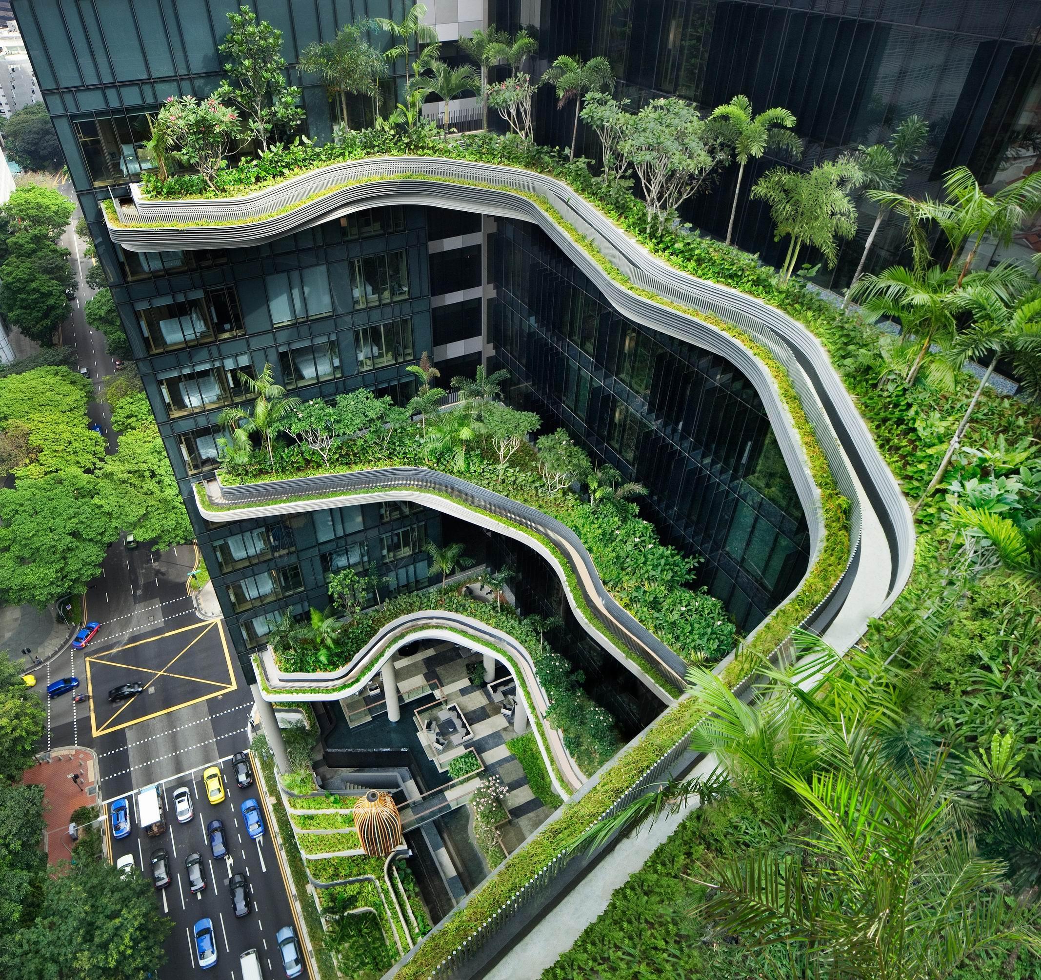 Parkroyal Collection Pickering, Singapura Luaran gambar The green architecture of One-Altitude